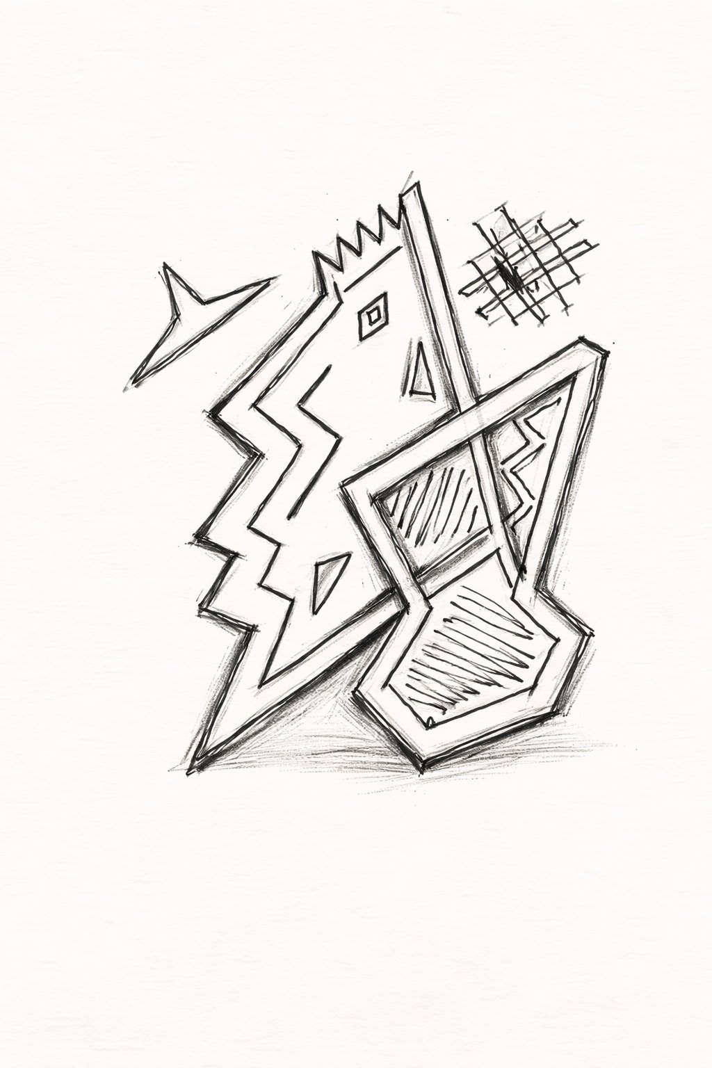 Counterpoint developed pencil drawing